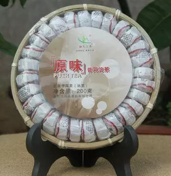 Китайский чай Пуэр Чай для похудения Мини Туоча Натуральный спелый черный чай Пуэр 200г