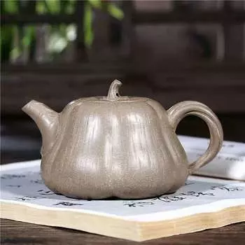 Китайский чайник Исин ручной работы, фиолетовый глиняный горшок из сырой минеральной грязи, тыквенный горшок, коллекция чайников кунг-фу, подарочный чайный набор China