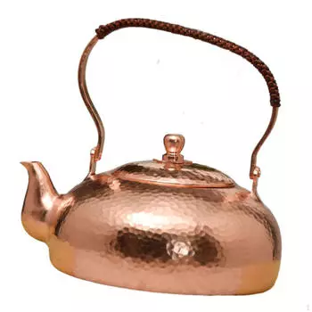 Китайский чайник, медный чайник, 2 л, плита, горшок для кунг-фу с изолированной ручкой, кофе Plain Color