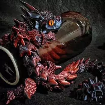 Китайский дракон 3D печатный дракон имитация глаза 3D шарнирные игрушки дракон ландшафтный декор фиолетовый