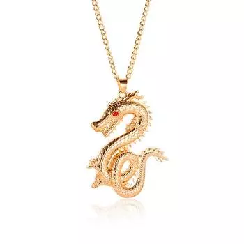 Китайский дракон кулон ожерелье модный дизайн длинный свитер ожерелья женские подарки ювелирные изделия