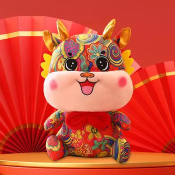 Китайский дракон плюшевая игрушка год мягкие игрушки праздничные принадлежности для фестиваля 22cm