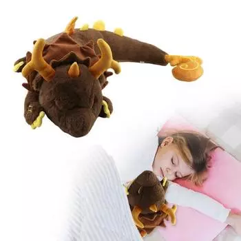 Китайский дракон, плюшевая игрушка, игра, вдохновленная Loong Plushie, мягкая кукла, спальная подушка, украшение дома для детей и взрослых, игровой вентилятор, подарок на день рождения коричневый