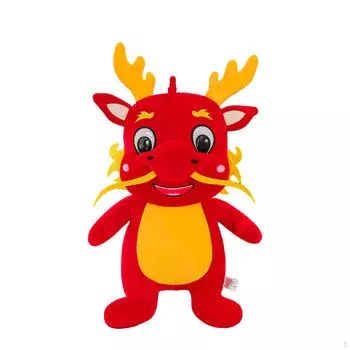 Китайский дракон плюшевые игрушки мягкие милые животные розовый