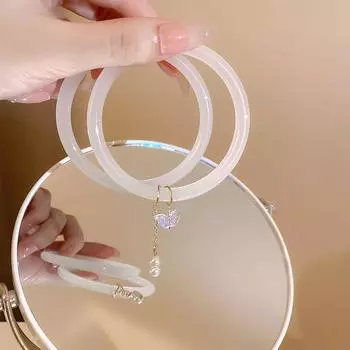 Китайский древний простой кулон с бабочкой из жемчуга для женщин, браслеты, акриловый браслет, ювелирные изделия, подарок