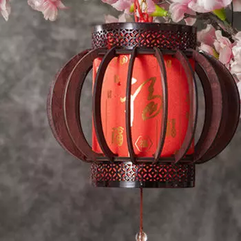 Китайский фонарик, вращающийся фонарь в виде лошади с вилкой из США, весенний фестиваль для балкона Diameter 27cm_Long Lantern