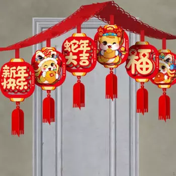 Китайский Год Баннер Потолочное Украшение 78.74 дюймов Домашнее Убранство Милый Орнамент Змеи Style A