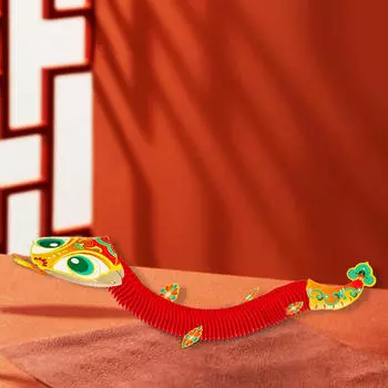 Китайский Год Бумажная Змея Ручной Работы Игрушка Милая, Детское Украшение Ручной Работы, красный