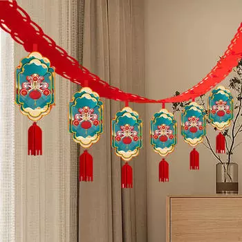 Китайский Год Дракона Гирлянда длиной 3 метра Потолочное украшение Традиционный декоративный войлочный материал