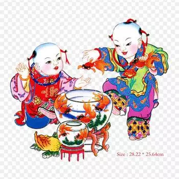 Китайский год, изображение счастья, термопереносная печать, виниловые нашивки, наклейки для одежды, аппликации «сделай сам», моющиеся нашивки