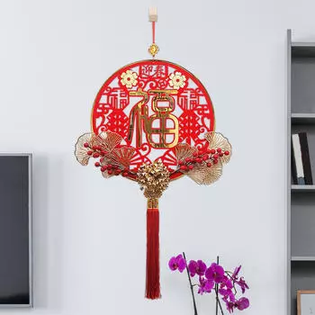 Китайский год подвесное украшение фу персонаж Лунная стена подвеска с благословением на новоселье