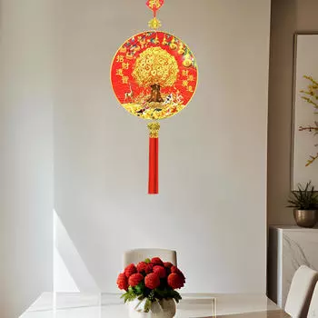 Китайский Год Подвесное Украшение Электрическое Денежное Дерево Классический Узел для Столовой three tassel