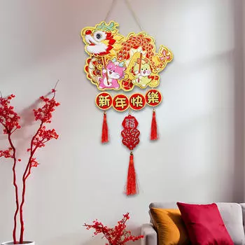 Китайский Год Подвесной Орнамент Дракон Декор Легкие Кисточки Подвески для Окна Гостиная