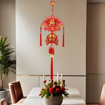 Китайский Год Украшения Фу Благословение Иероглифа Восточный Настенный Декор Подвесной для Весны