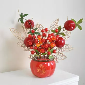 Китайский Год Украшения Искусственный Букет Благословение Подарок Весенний Фестиваль Декор для Гостиной Style D