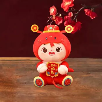 Китайский Год Змеи Плюшевая Игрушка Украшение Ремесла Творческий Мультфильм Мягкое Животное