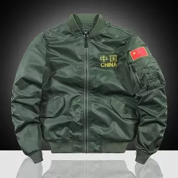 Китайский хипстер ВВС бомбер куртка мужская вышитая бейсбольная форма свободная куртка большого размера карго M