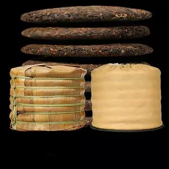 Китайский Юньнань Жуйи Цизи Пуэр, чайный пирог, чистый спелый пуэр, 7 пирожных, 2499 г, черный чай 2499g