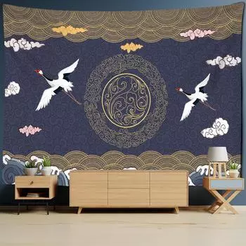 Китайский кран украшение настенная роспись гобелен настенный богемный стиль гостиная фон Настенный декор 95x70cm