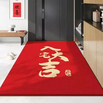 Китайский красный праздничный коврик для входной двери, устойчивый к грязи, бытовой, Keni Velvet, для удаления песка и пыли, для балкона, нескользящий ковер 80*120cm