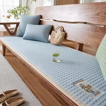 Китайский ледяной шелковый диван, крутой бамбуковый коврик, летняя нескользящая подушка, чехол для дивана из твердой древесины, ткань 50*50cm