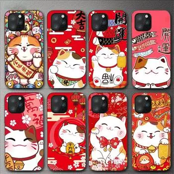 Китайский милый чехол для телефона Lucky Cat для Iphone 11 12 Mini 13 14 Pro Xs Max X 8 7 6s Plus 5 Se Xr Shell iPhone12PRO