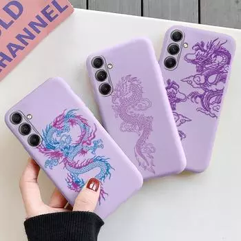 Китайский мягкий силиконовый чехол Loong для Xiaomi Redmi Note 13 Pro 13C 14 Samsung A35 A55 M35 S24 Huawei Honor 200 iPhone Camera Защитный противоударный чехол Samsung Galaxy S20