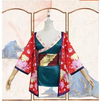 Китайский мультфильм Белая змея Девушка Лиса Демон Косплей Костюм Женщины Ханьфу Маска для вечеринки Короткое платье Кимоно Халаты Цветочный кардиган one size белый