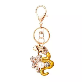 Китайский мультфильм горный хрусталь змея кулон брелок креативный мужчины женщины шарм подарок ювелирные изделия Accesso A3J5 Blue-One size