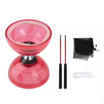 Китайский набор «Диаболо» с мячом, забавная гибкая легкая классика с палками и веревками S Red