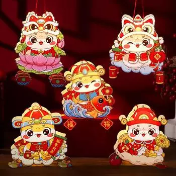 Китайский новогодний фонарь DIY мультяшный змея фонарь комплект на батарейках портативный весна