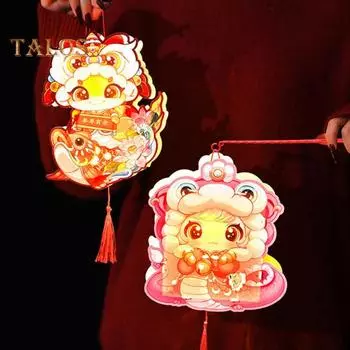 Китайский новогодний фонарь мультфильм змея ручной бумажный фонарь детский набор для самостоятельного изготовления фонарей для домашнего декора по лунному Новому году A