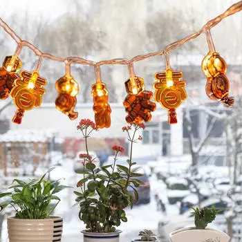 Китайский новогодний светодиодный светильник с благословением для вечеринки в помещении и на открытом воздухе