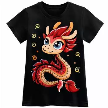 Китайский Новый год 2024 Год Дракона С Новым годом 2024 Футболка Винтажная футболка Мужчины Женщины Топы S бежевый