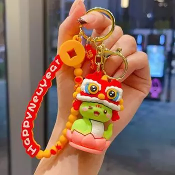 Китайский Новый год брелок в виде змеи, держатель для ключей в виде змеи, талисман на удачу