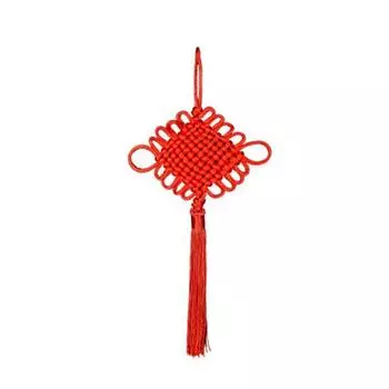 Китайский Новый год, красный бархатный узел, кулон, символ воссоединения, удача, ручное плетение, наилучшие пожелания, китайский узел S