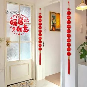 Китайский Новый год Красный Фонарь Украшение Подвесной Мини Фонарь Гирлянда Подвеска Бонсай Украшения для Весеннего Праздника Домашний Магазин Декор B