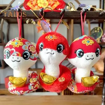 Китайский Новый год плюшевая змея 2025 Зодиак счастливая змея фигурка мягкие игрушки талисман кукла игрушка для весеннего фестиваля подарки A