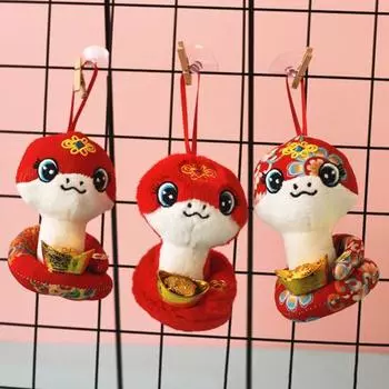 Китайский Новый год плюшевая змея 2025 Зодиак счастливая змея фигурка мягкие игрушки талисман кукла игрушка для весеннего фестиваля подарки