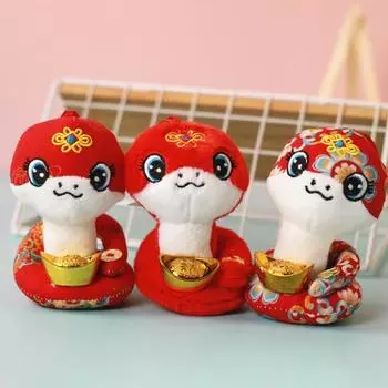 Китайский Новый год плюшевая змея 2025 Зодиак счастливая змея фигурка мягкие игрушки талисман кукла игрушка для весеннего фестиваля подарки