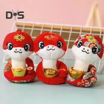 Китайский Новый год плюшевая змея 2025 Зодиак счастливая змея фигурка мягкие игрушки талисман кукла игрушка для весеннего фестиваля подарки A