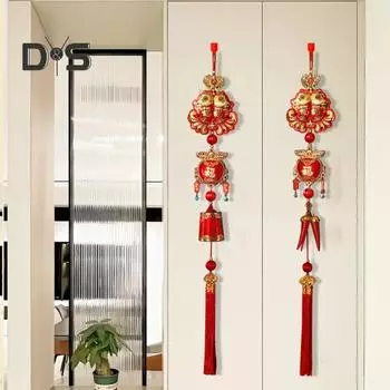 Китайский Новый год украшение Весенний фестиваль красный счастливый подвесной кисточка кулон 2025 год Змеи украшение для дома автомобиль окно декор E