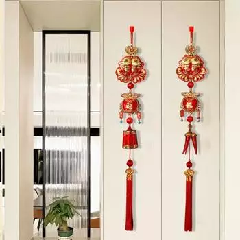 Китайский Новый год украшение Весенний фестиваль красный счастливый подвесной кисточка кулон 2025 год Змеи украшение для дома автомобиль окно декор