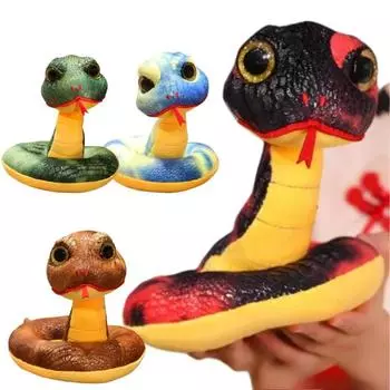 Китайский Новый год зодиакальная змея плюшевая кукла веселая красочная рептилия удав плюшевая игрушка домашний декор подарок для девочки мальчика about 20cm