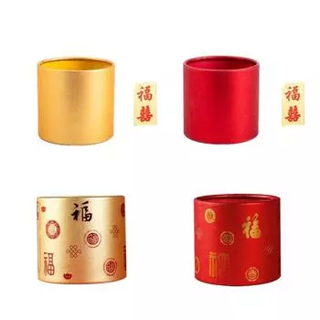 Китайский персонаж Фу Цветочная коробка Красные круглые цветы Контейнер для новогоднего весеннего фестиваля Вечеринка Фон