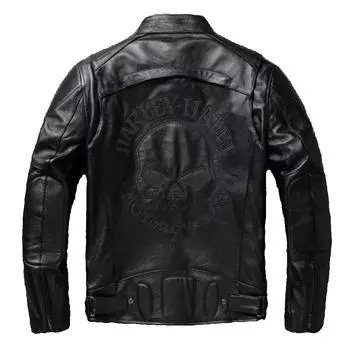 Китайский размер мужская кожаная куртка из натуральной коровьей кожи мотоциклетный стиль коровьи куртки для мужчин осень S чёрный