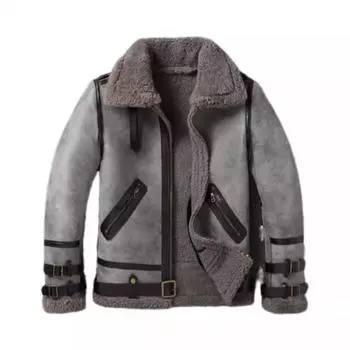 Китайский размер теплая зимняя шуба мужская натуральная овчина овечья меховая куртка подлинная овчина M