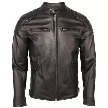 Китайский размер винтажная состаренная кожаная куртка мужская 100% коровья натуральная кожа куртки приталенная мотоциклетная куртка мужская байкерская куртка осень M357 S чёрный