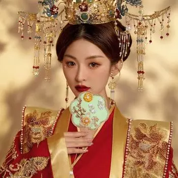 Китайский ретро веер удачи свадебный ручной цветочный веер с кисточками старинный нежный кулон подарки as the picture