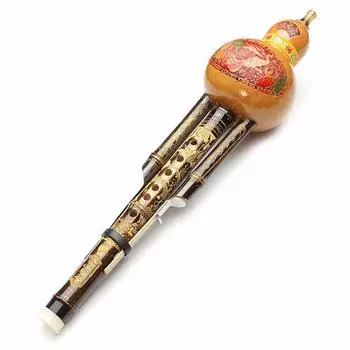 Китайский ручной работы Hulusi Gourd Cucurbit Flute Этнический музыкальный инструмент C Key Bb Tone для начинающих C key